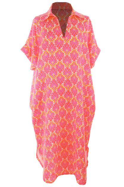 Block Print Collar Midi