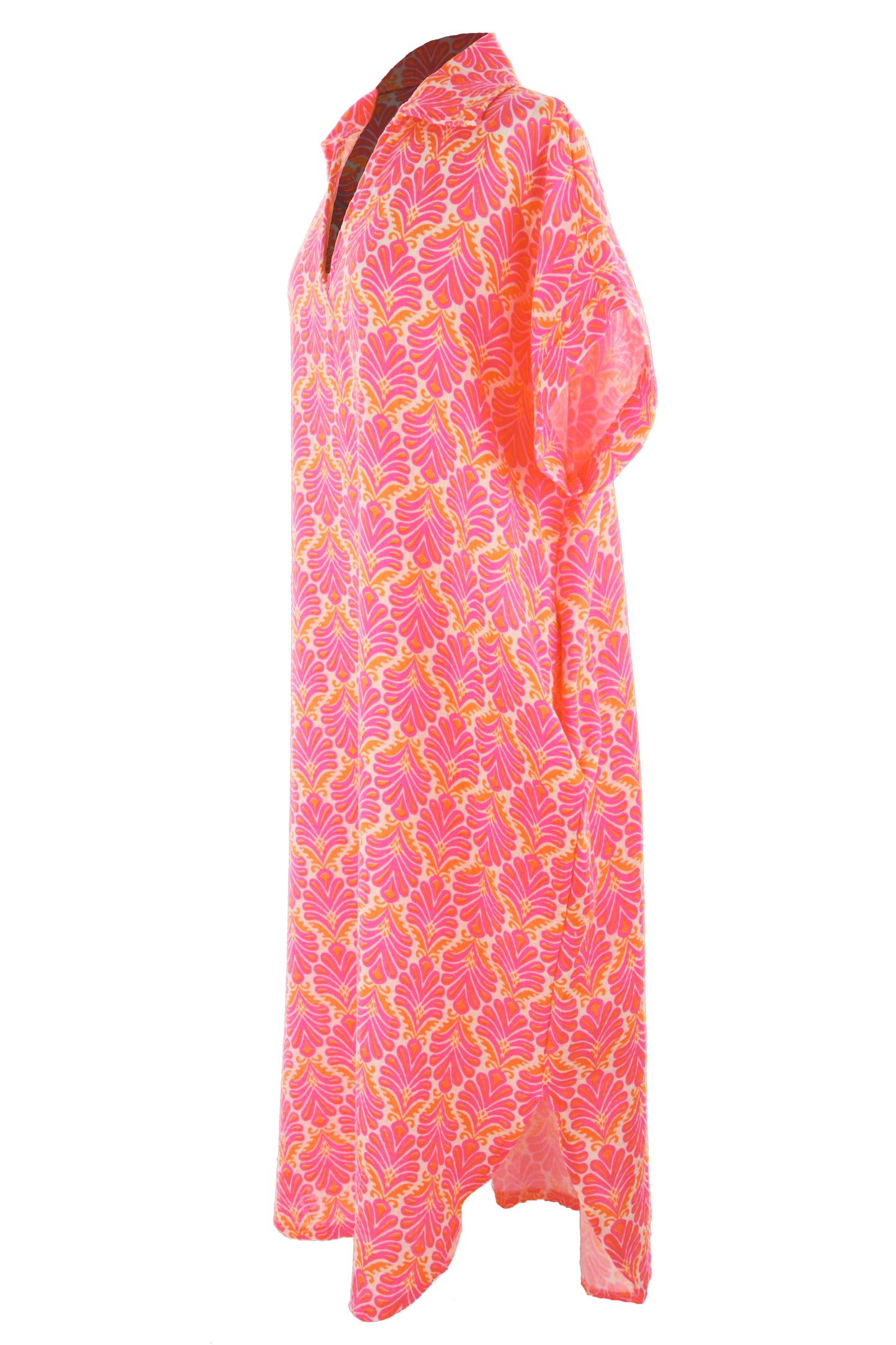 Block Print Collar Midi