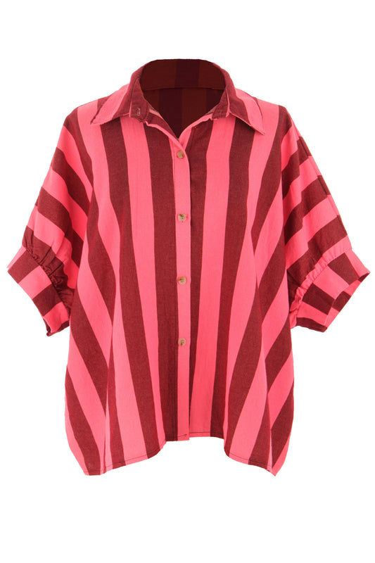 Woven Stripe Cotton Shirt