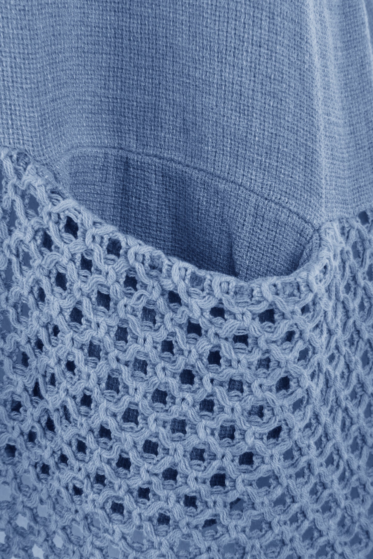 2 Pocket Crochet Detail Teabag Top