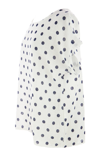 Polka Dot Print Necklace Top