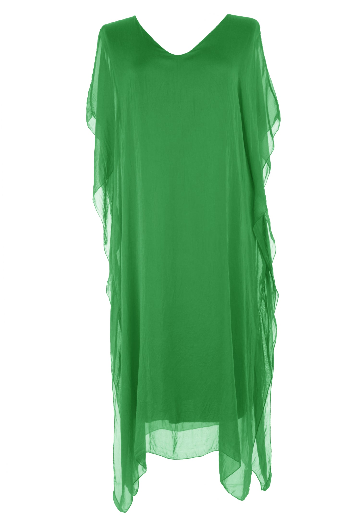 Batwing Silk Kaftan Midi