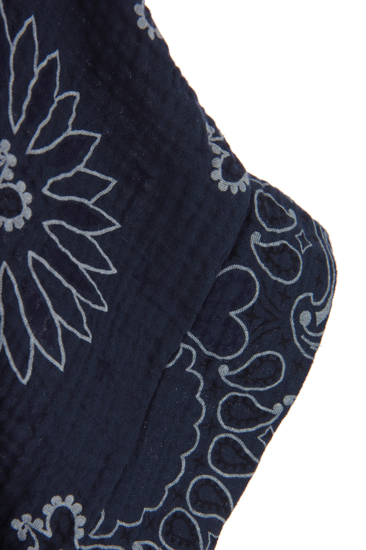 Bandana Print Collar Cheesecloth Dress