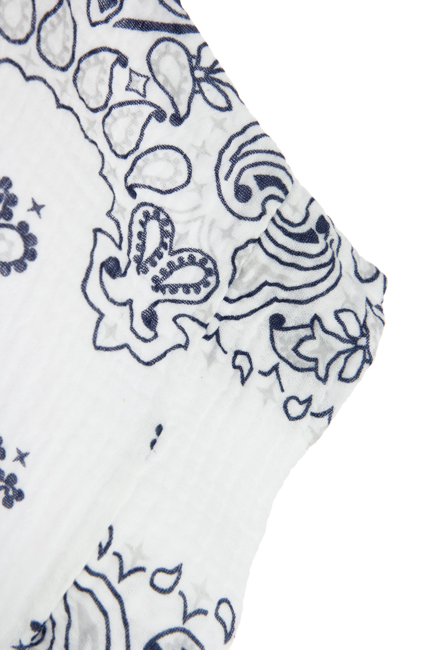 Bandana Print Collar Cheesecloth Dress