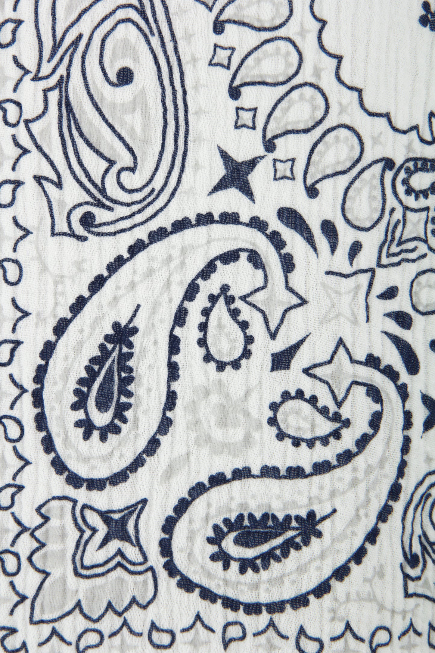 Bandana Print Collar Cheesecloth Dress
