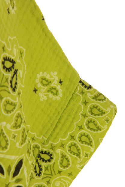 Bandana Print Collar Cheesecloth Dress