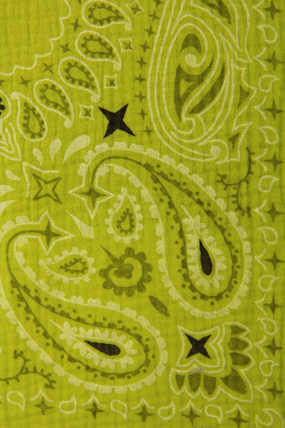 Bandana Print Collar Cheesecloth Dress