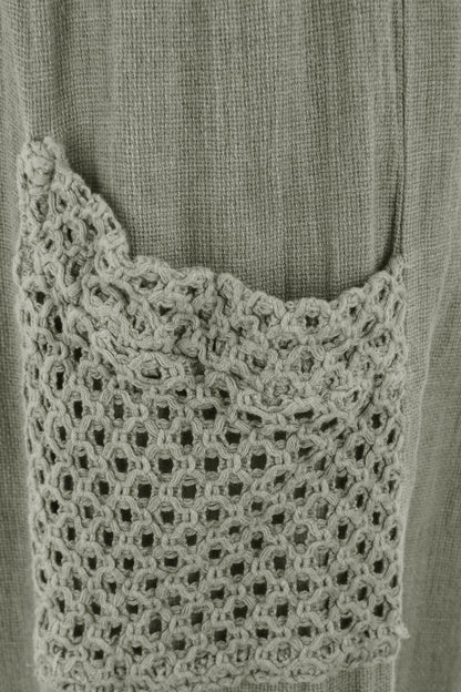 2 Crochet Pocket Barrel Leg Teabag Trouser