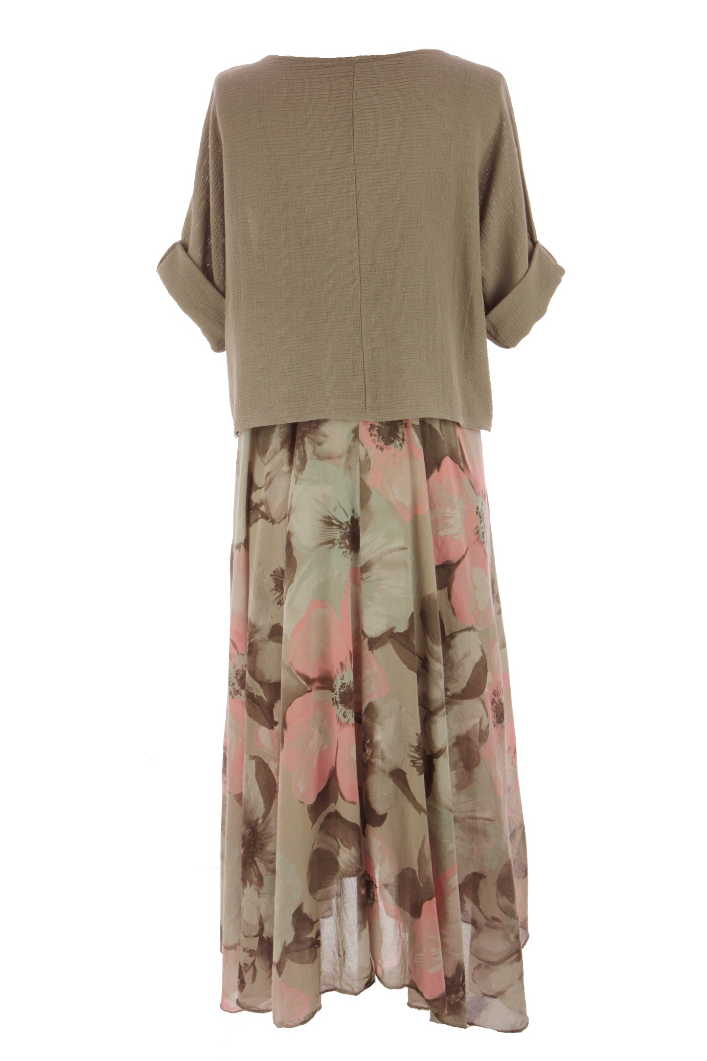 2 Piece Floral Flare Dress