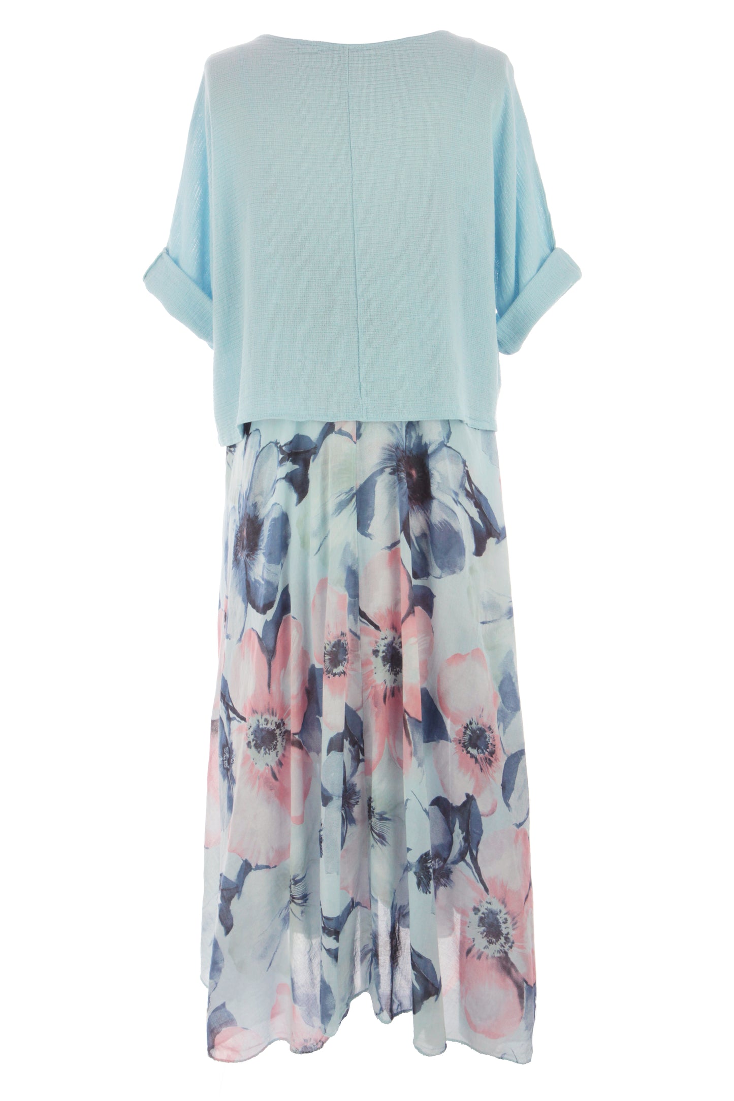 2 Piece Floral Flare Dress