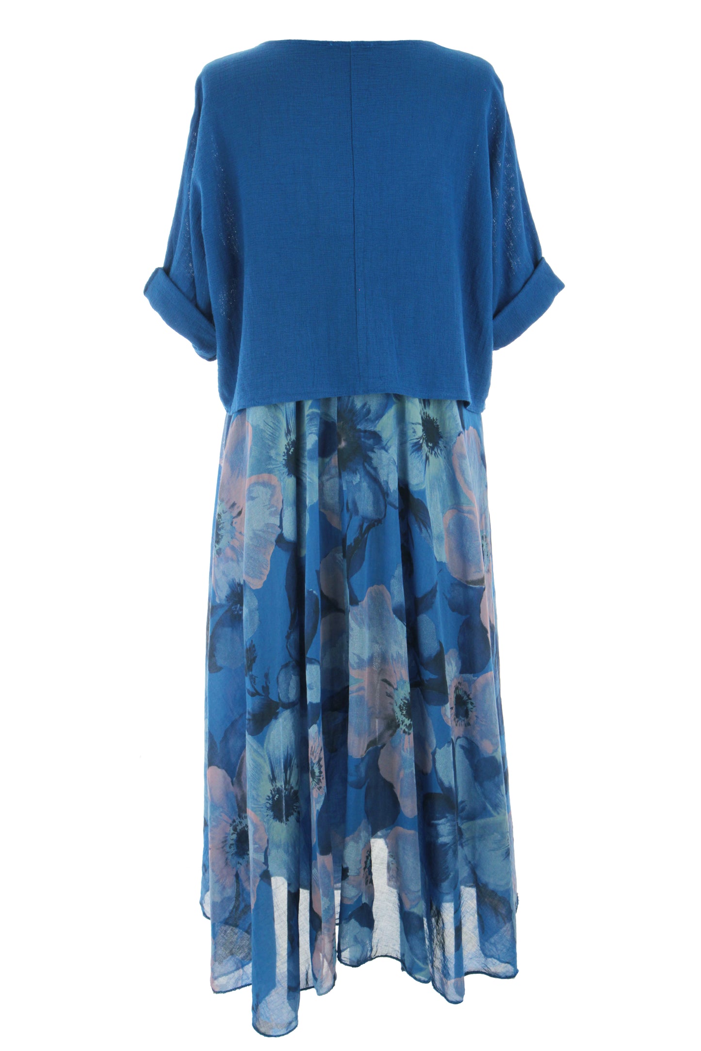 2 Piece Floral Flare Dress