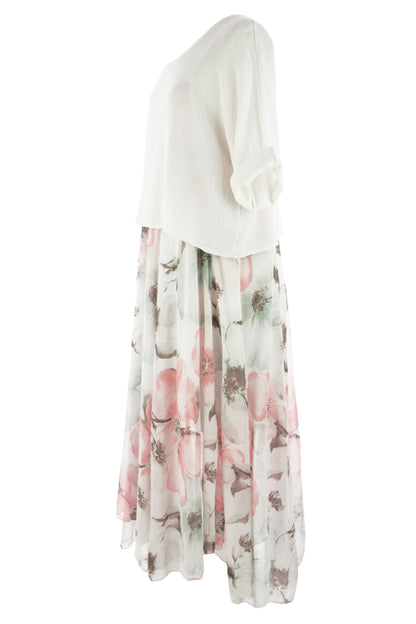 2 Piece Floral Flare Dress