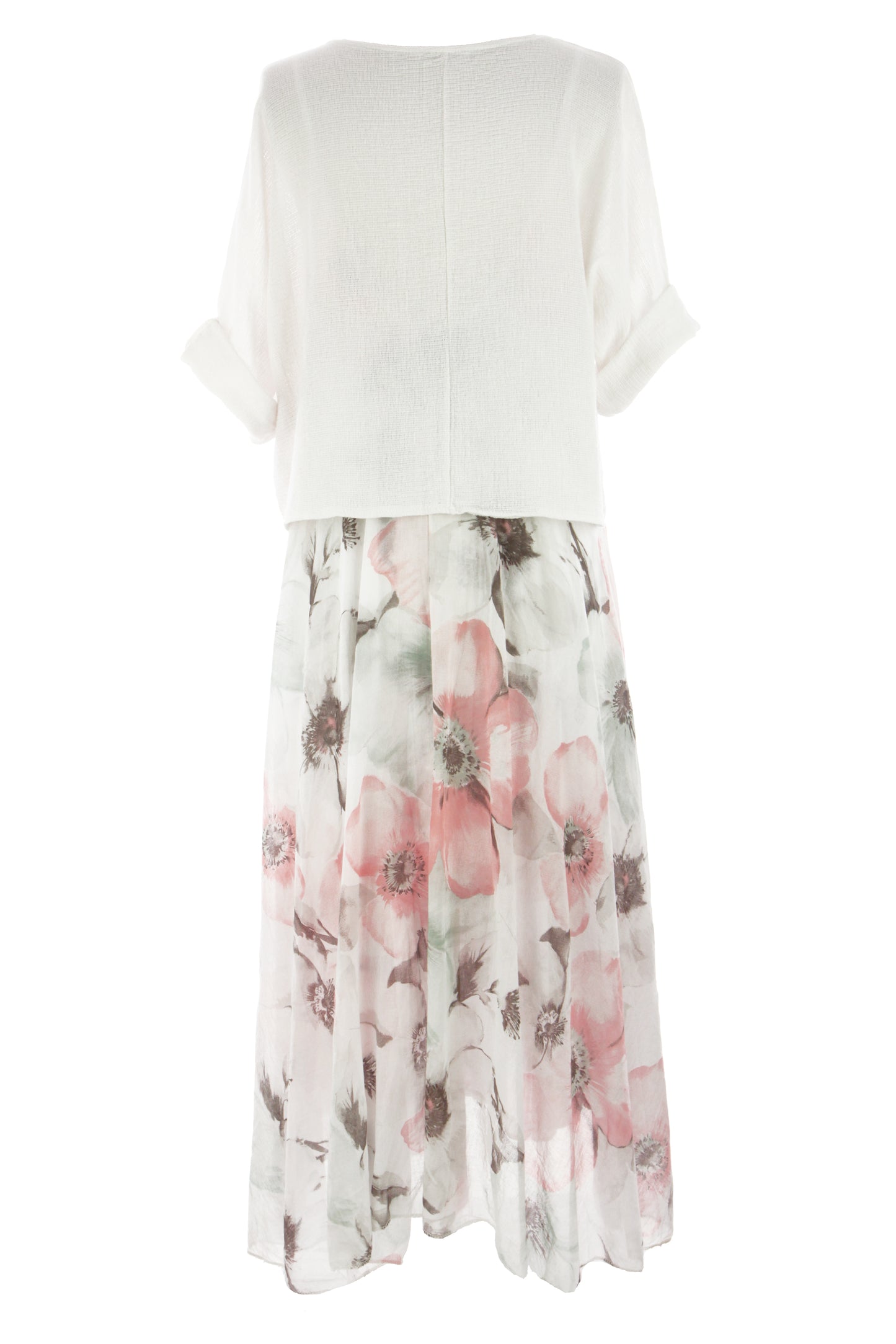2 Piece Floral Flare Dress