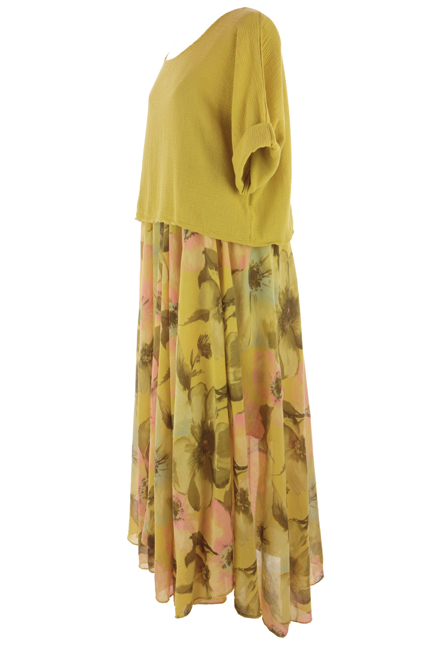 2 Piece Floral Flare Dress