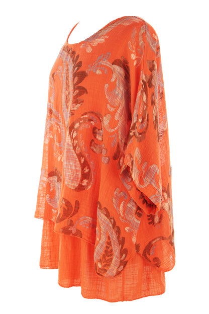 Paisley Print Necklace Top