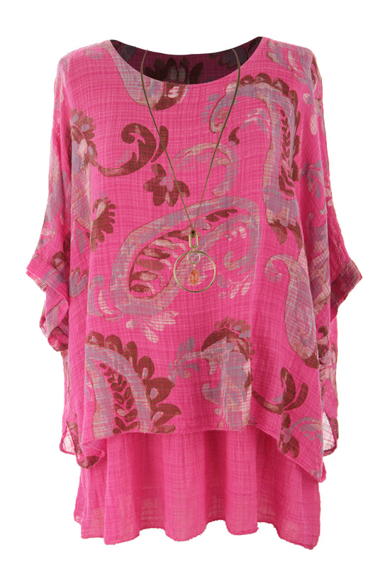 Paisley Print Necklace Top