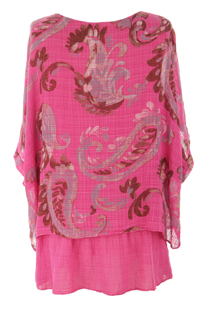 Paisley Print Necklace Top