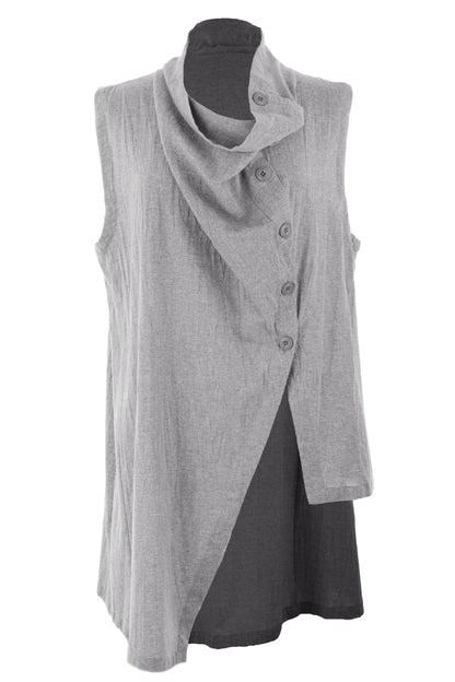 Sleeveless Asymmetric Top