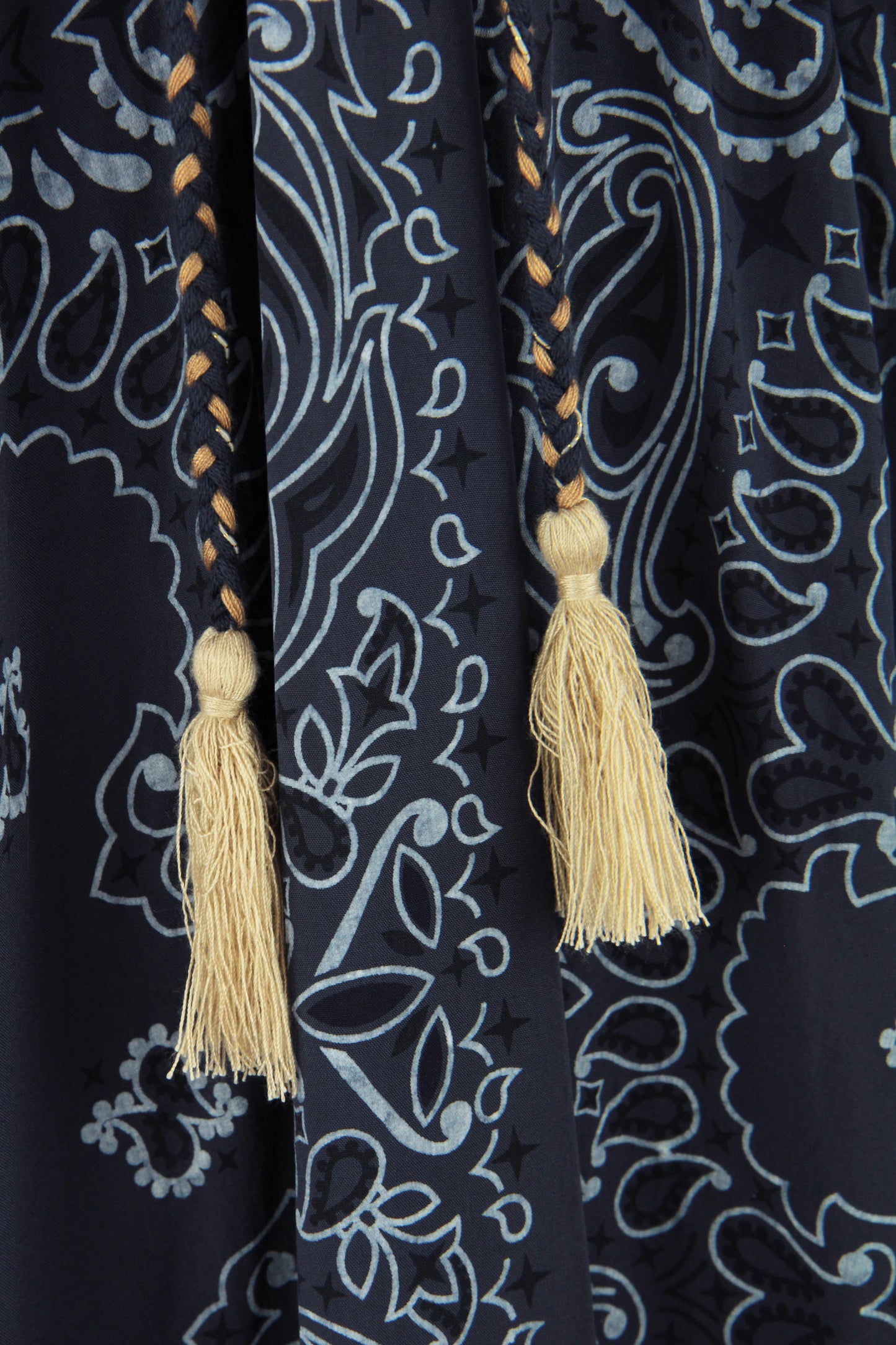 V Neck Paisley Print Midi Dress