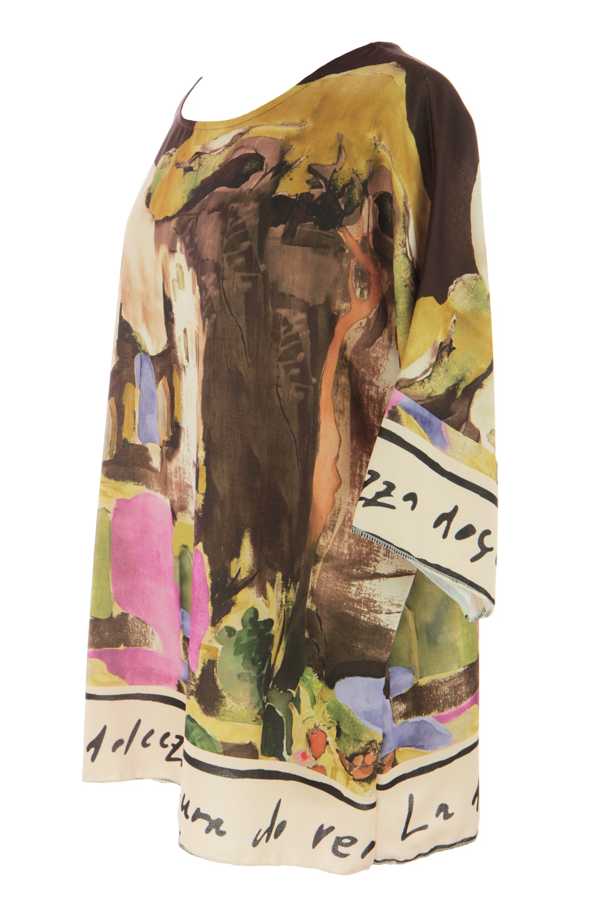 Watercolour Landscape Print Top