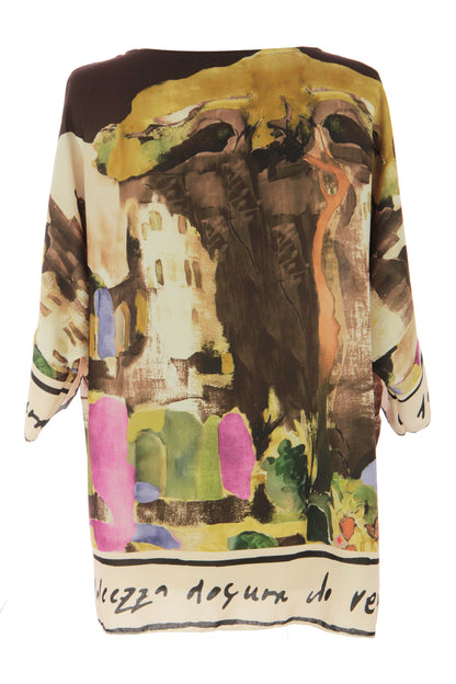 Watercolour Landscape Print Top