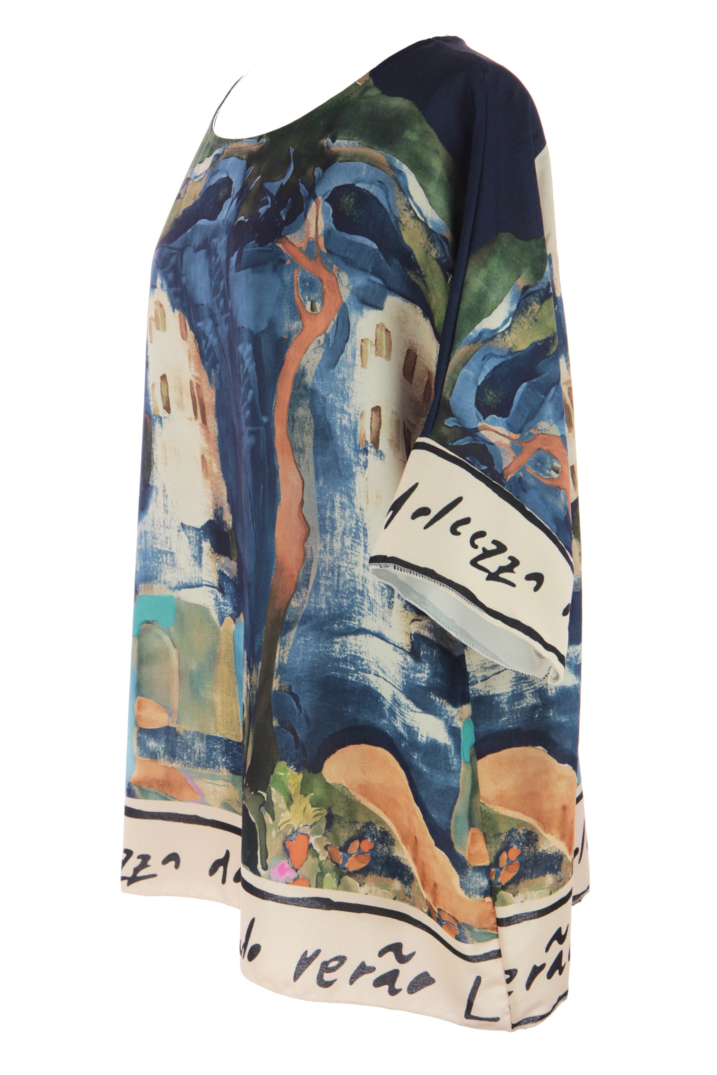 Watercolour Landscape Print Top