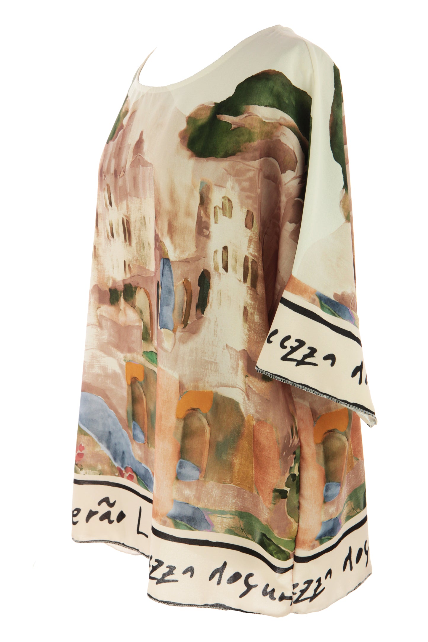 Watercolour Landscape Print Top