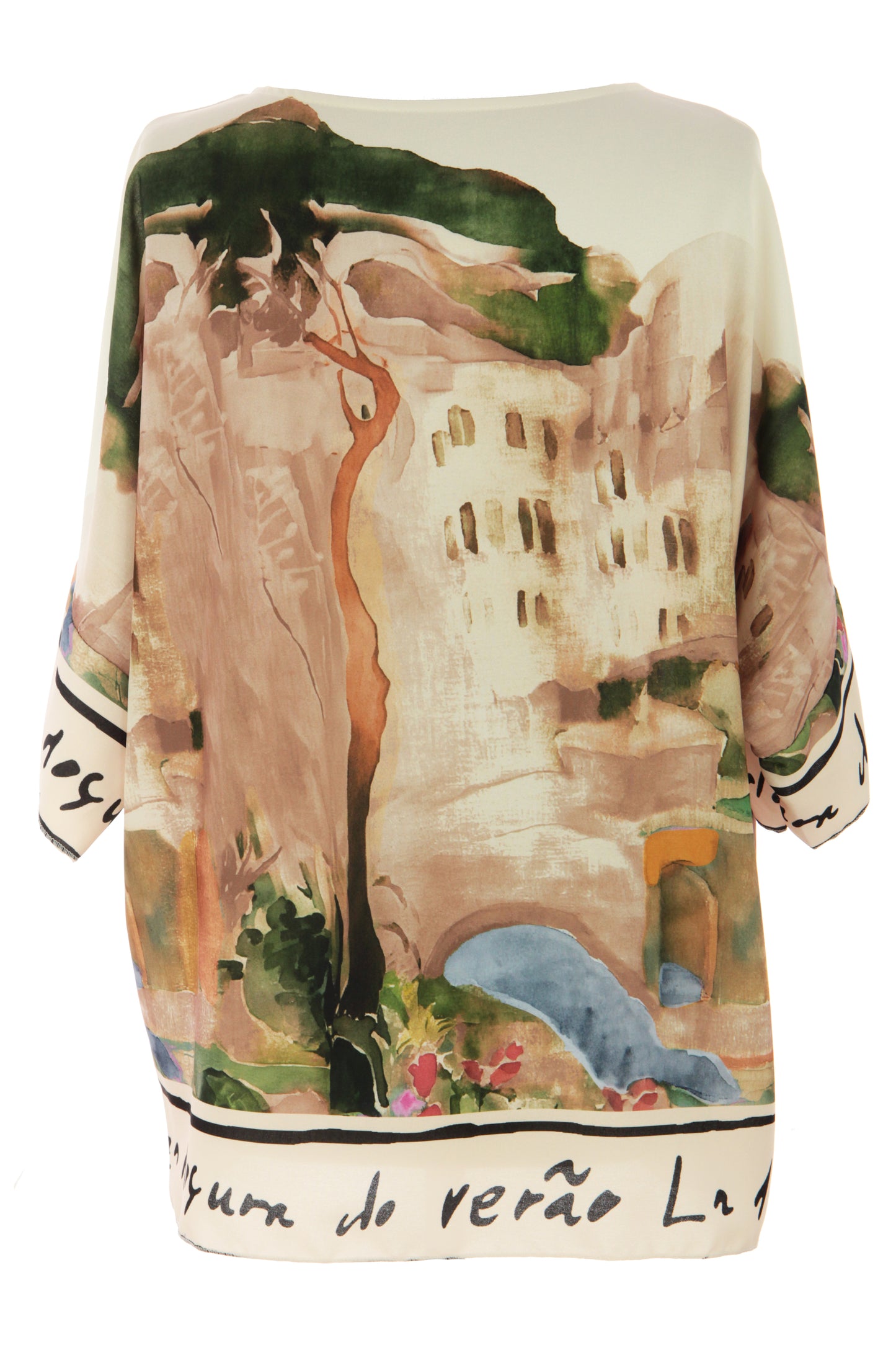 Watercolour Landscape Print Top