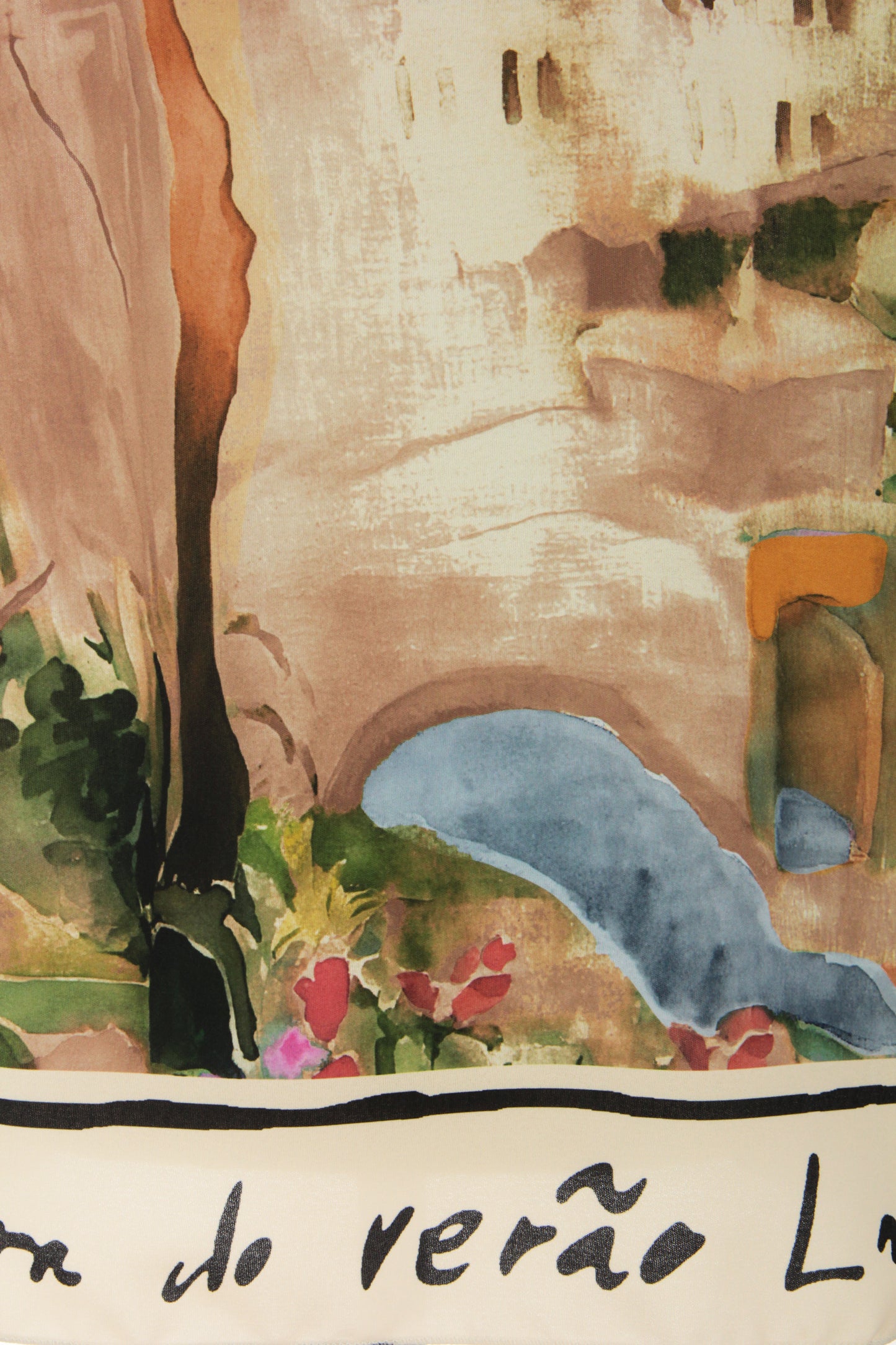 Watercolour Landscape Print Top