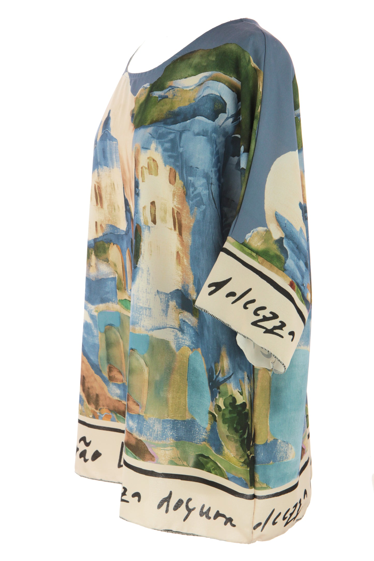 Watercolour Landscape Print Top