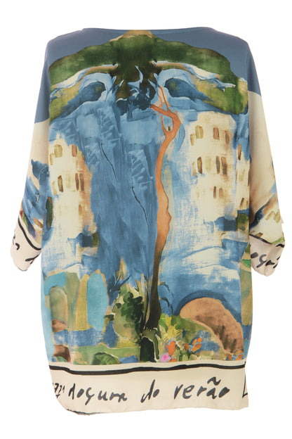 Watercolour Landscape Print Top