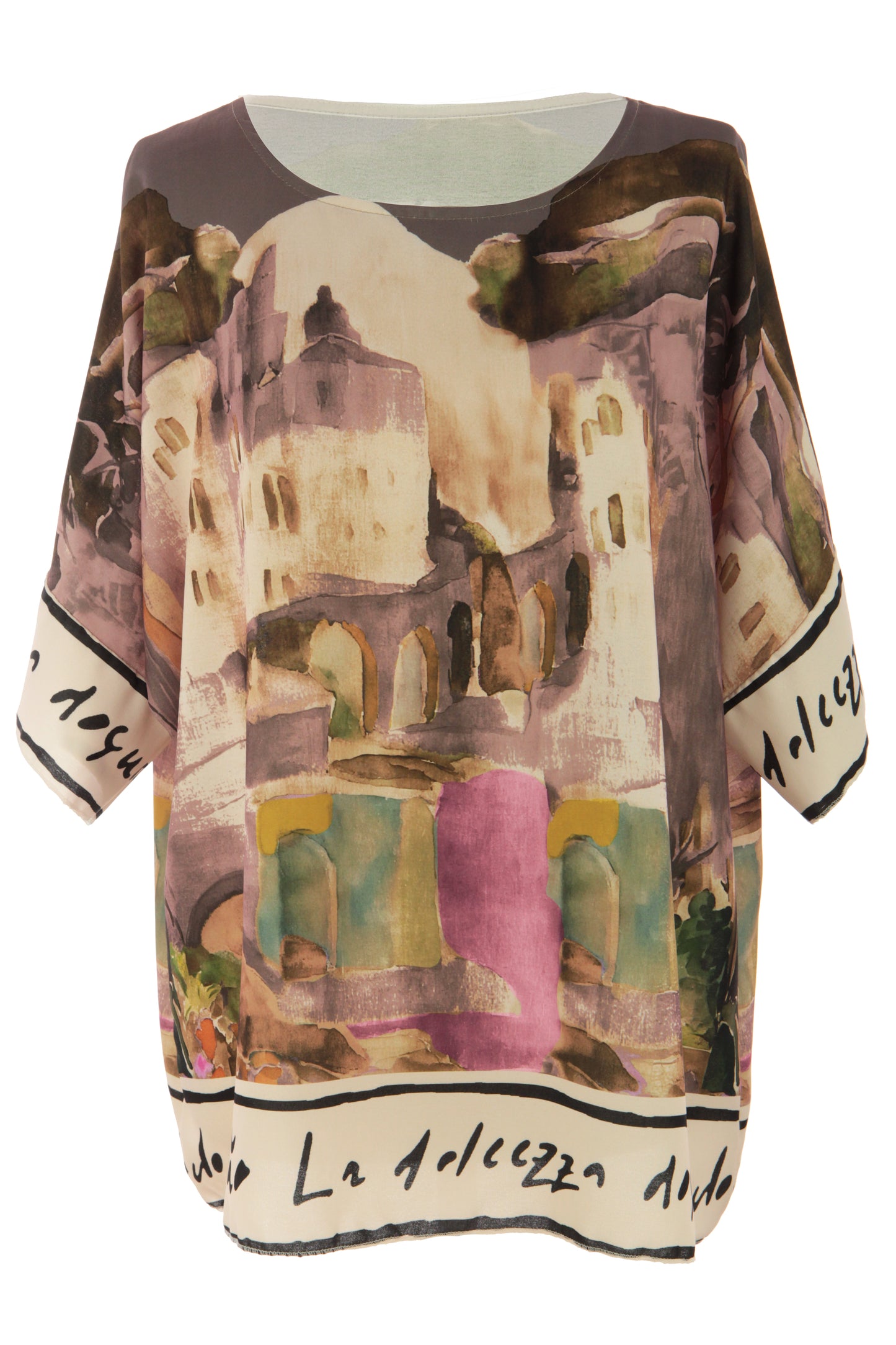 Watercolour Landscape Print Top