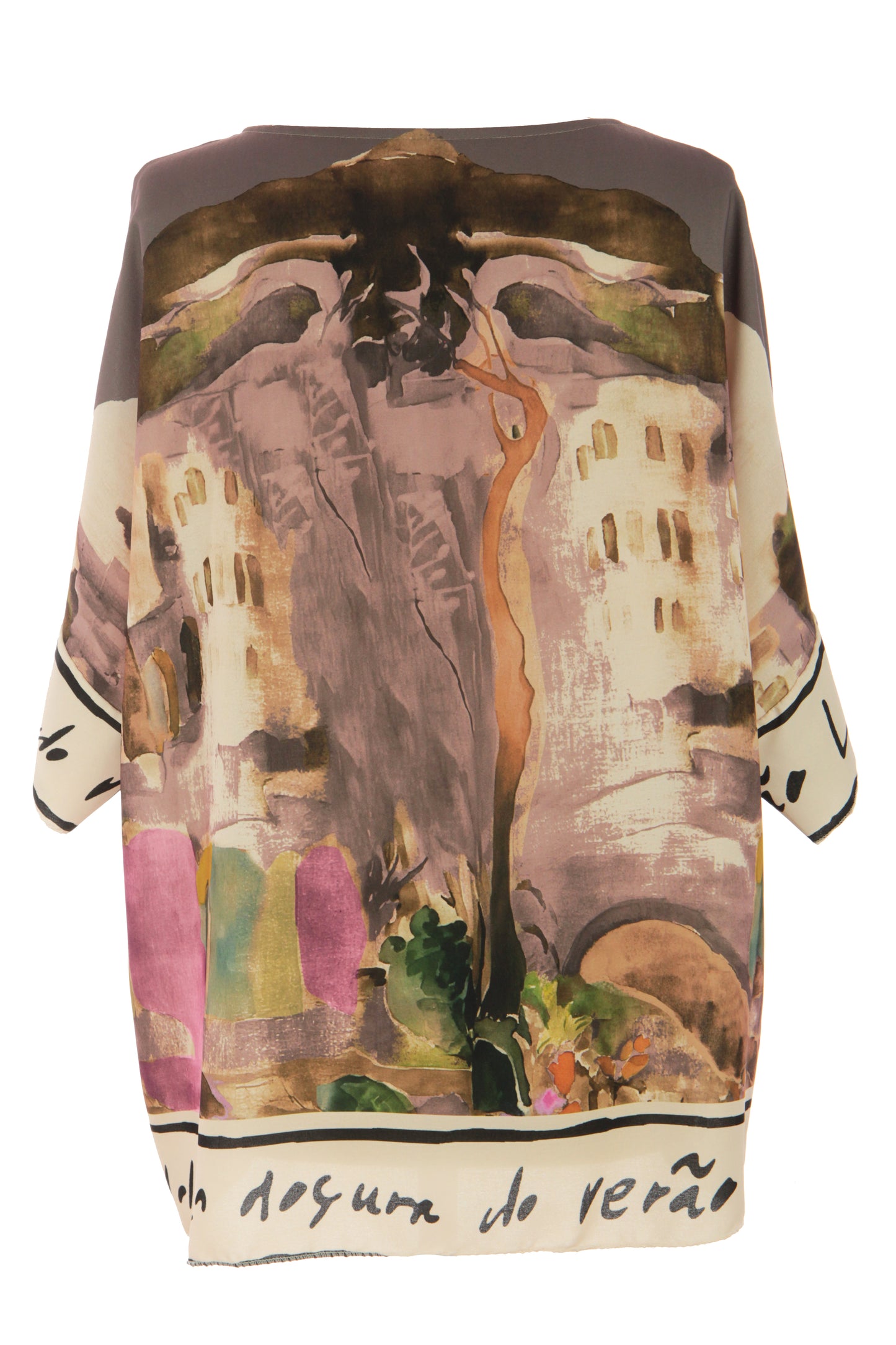 Watercolour Landscape Print Top