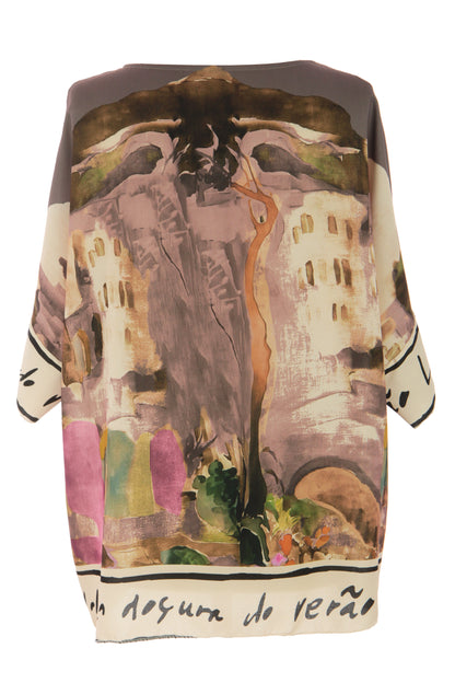 Watercolour Landscape Print Top