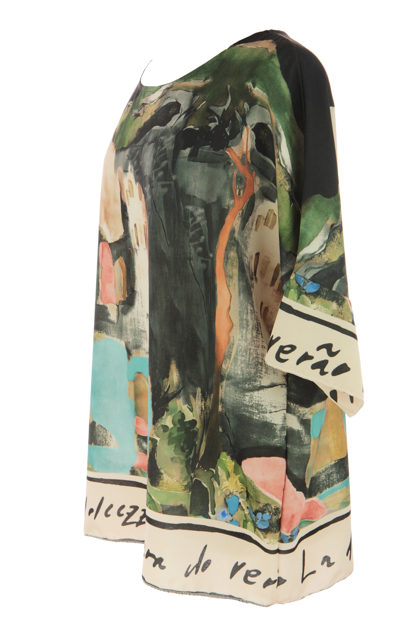 Watercolour Landscape Print Top