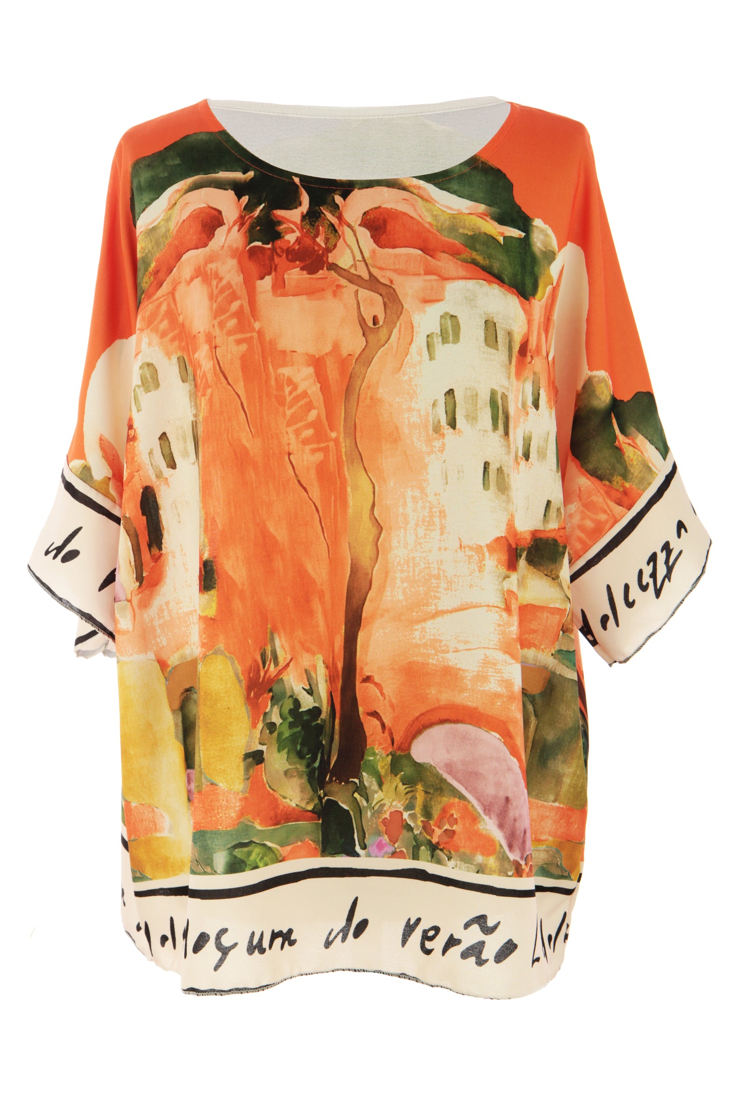 Watercolour Landscape Print Top