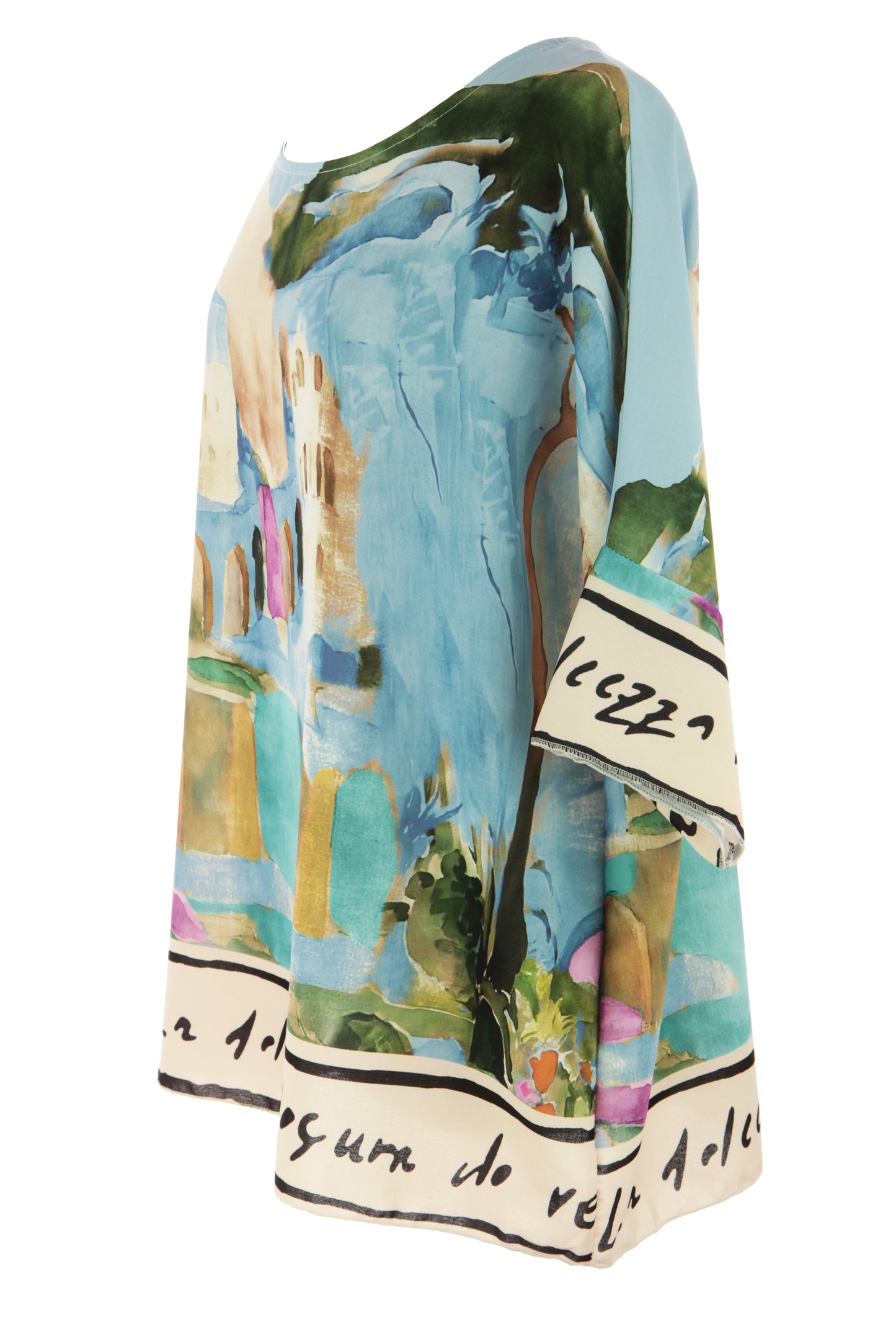 Watercolour Landscape Print Top