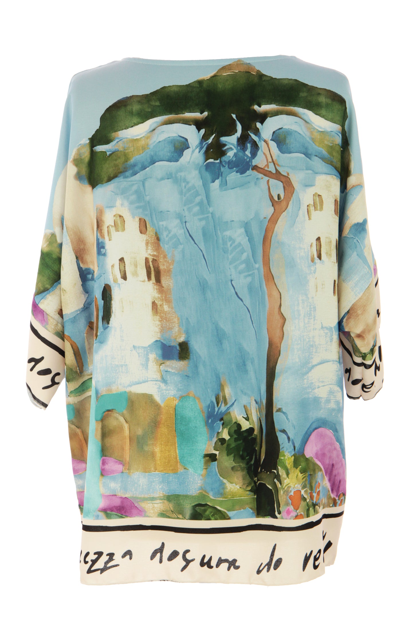 Watercolour Landscape Print Top
