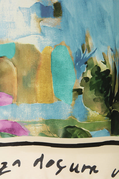 Watercolour Landscape Print Top