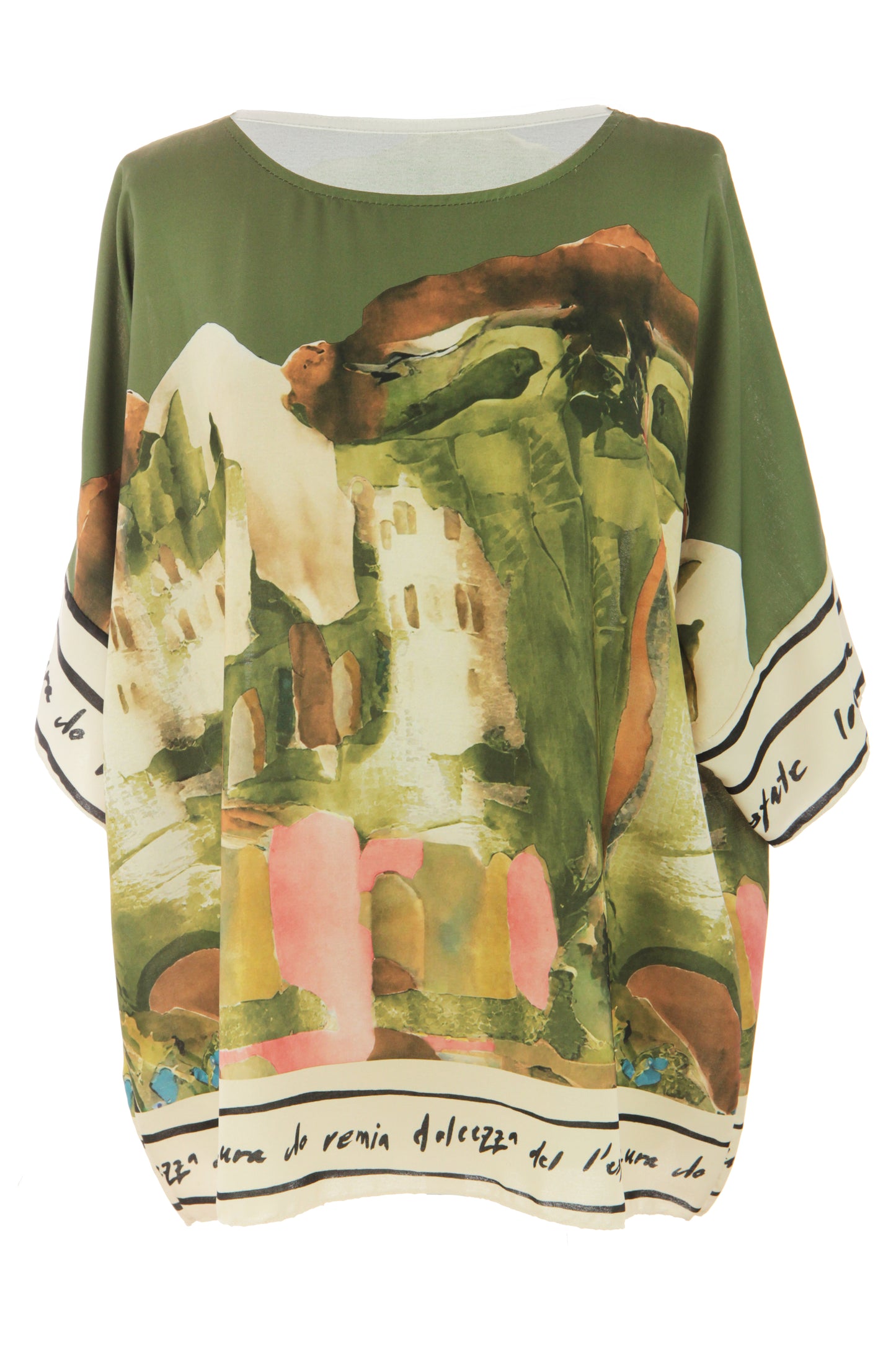 Watercolour Landscape Print Top