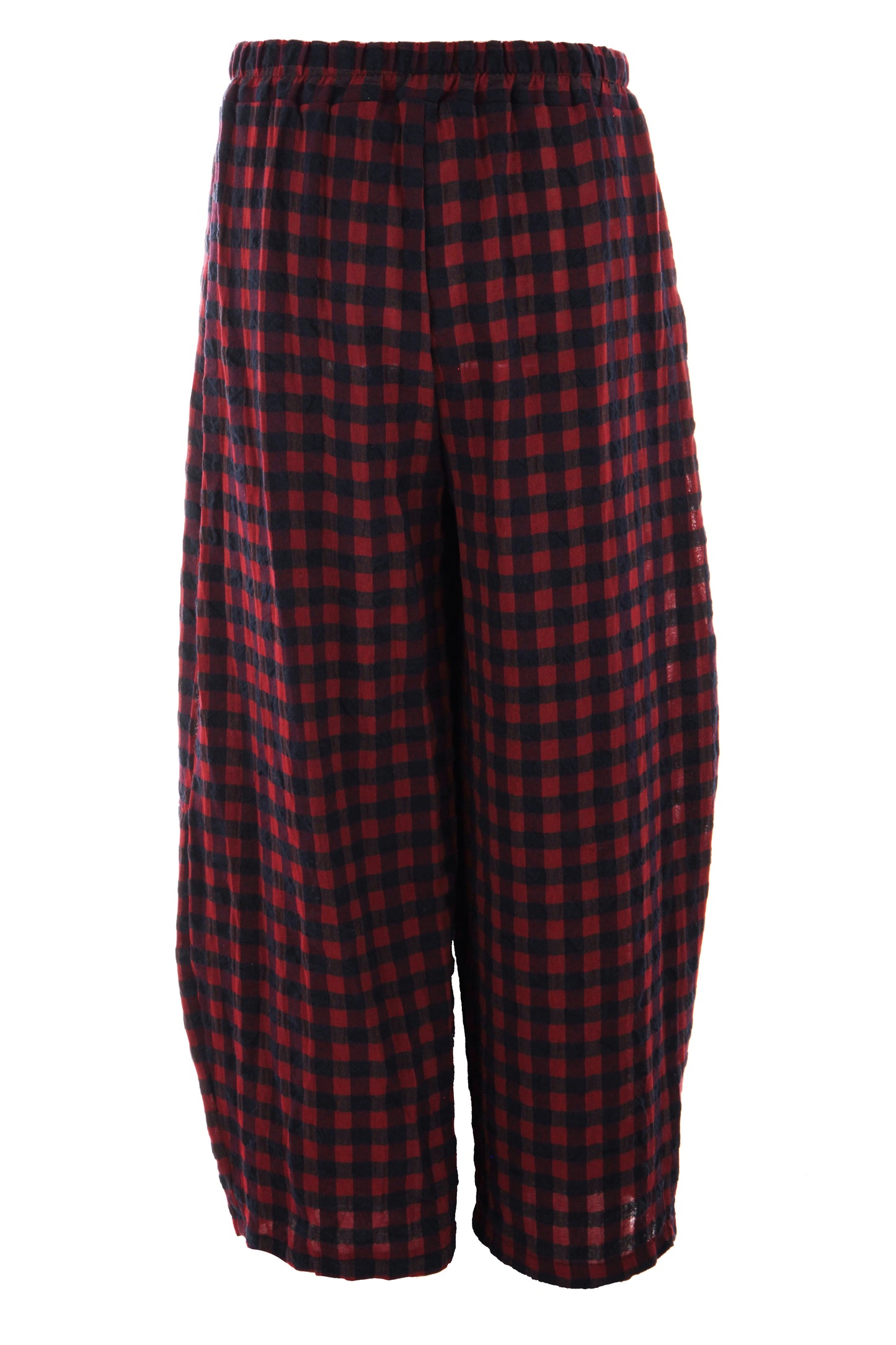 Woven Check Barrel Leg Trouser