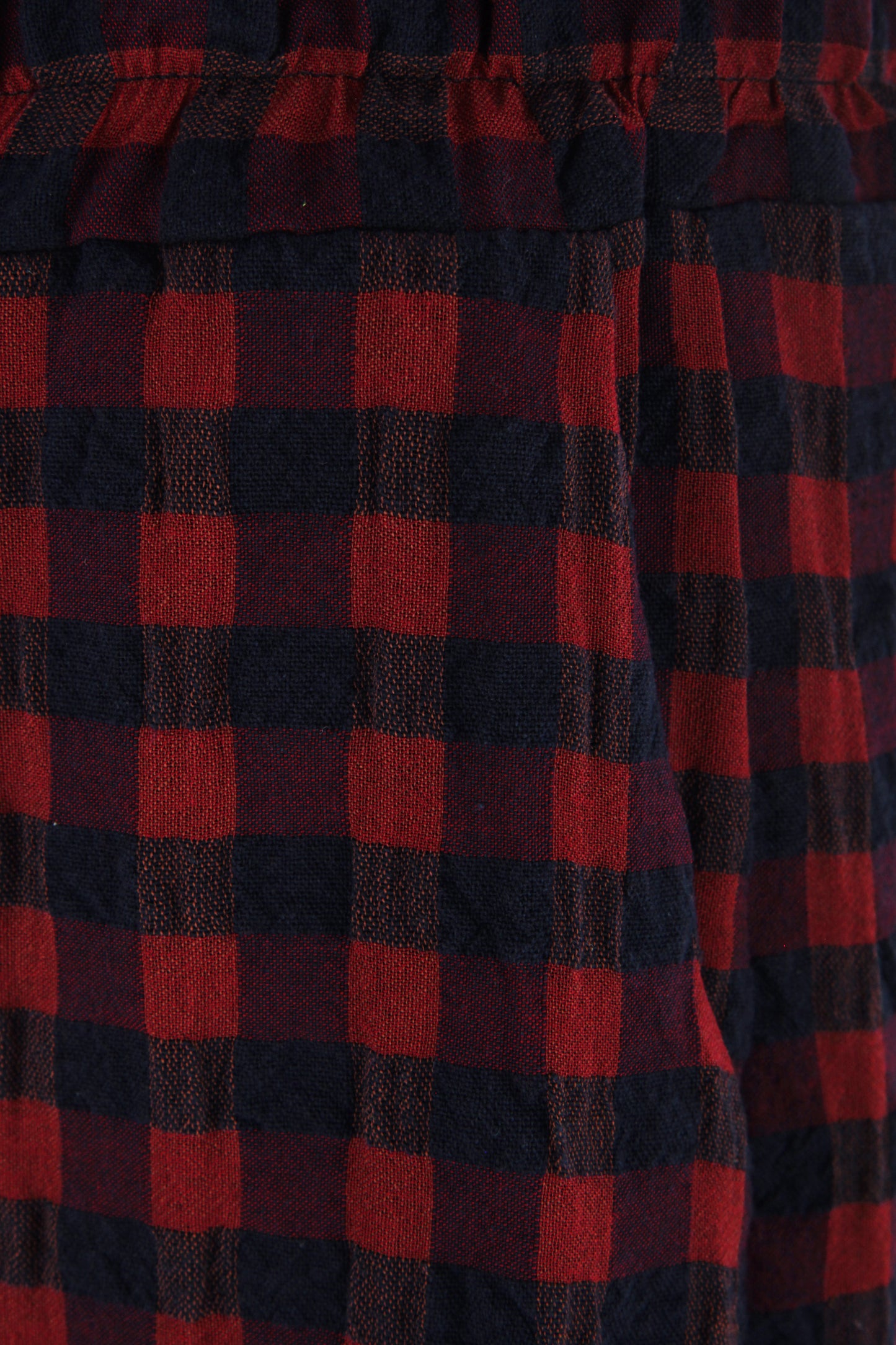 Woven Check Barrel Leg Trouser