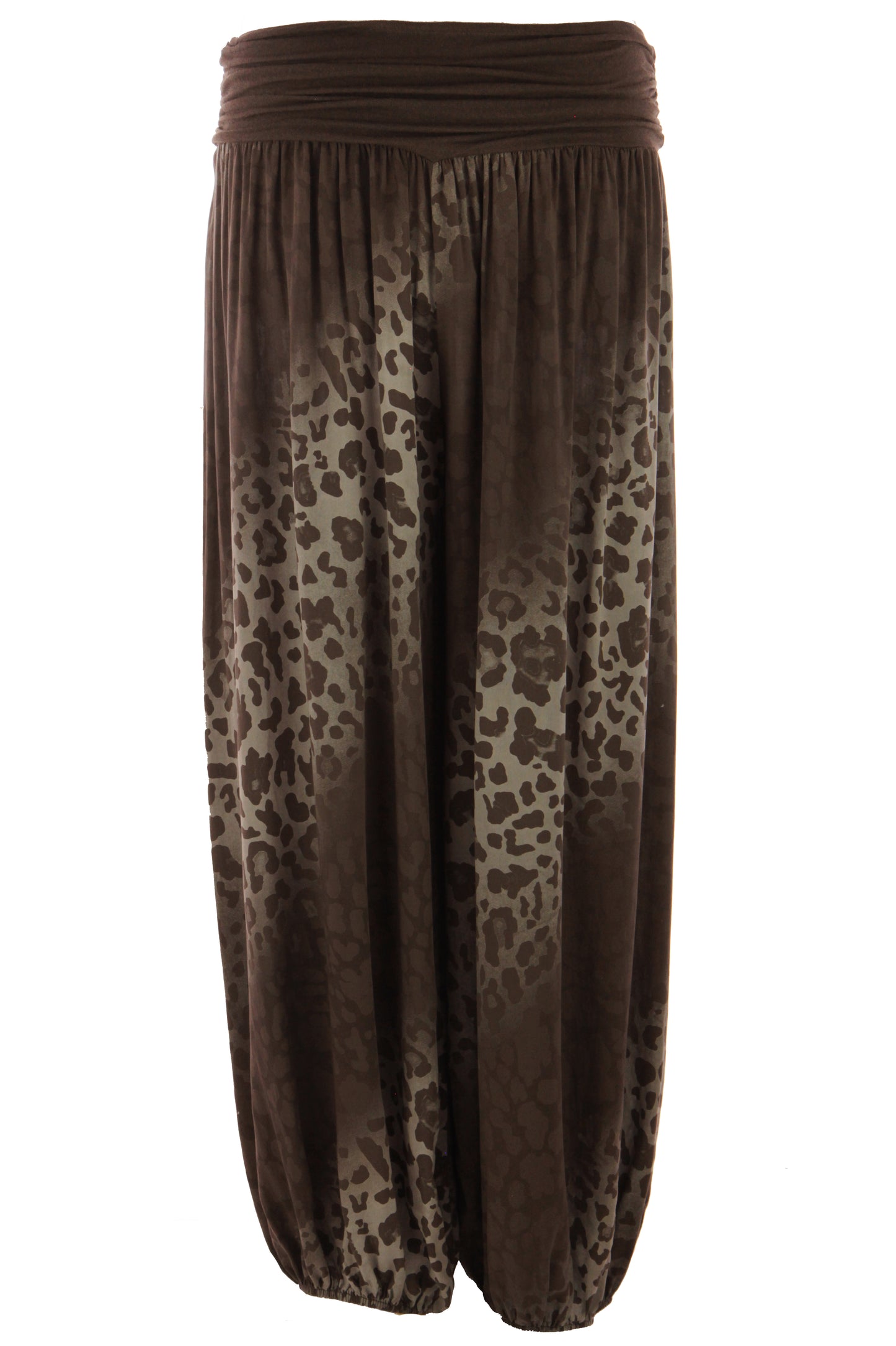 Abstract Leopard Print Harem Trouser