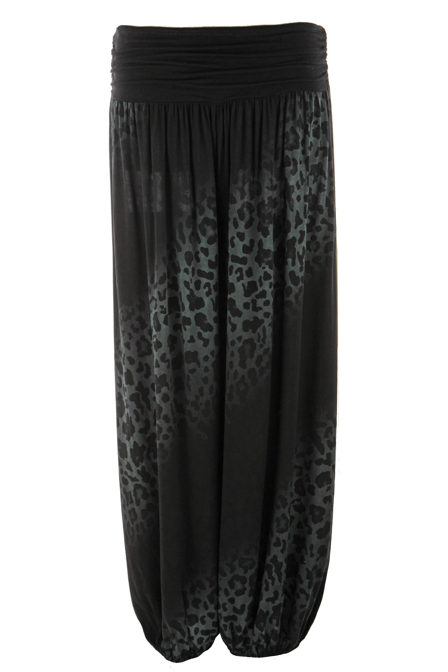 Abstract Leopard Print Harem Trouser