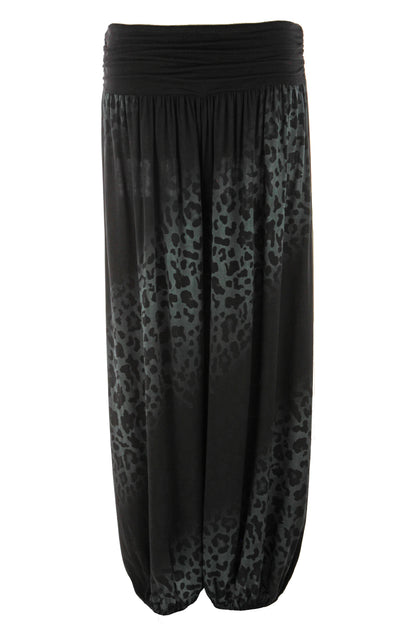 Abstract Leopard Print Harem Trouser