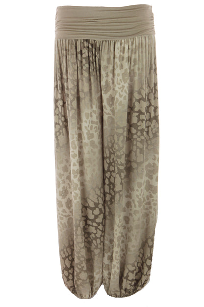 Abstract Leopard Print Harem Trouser