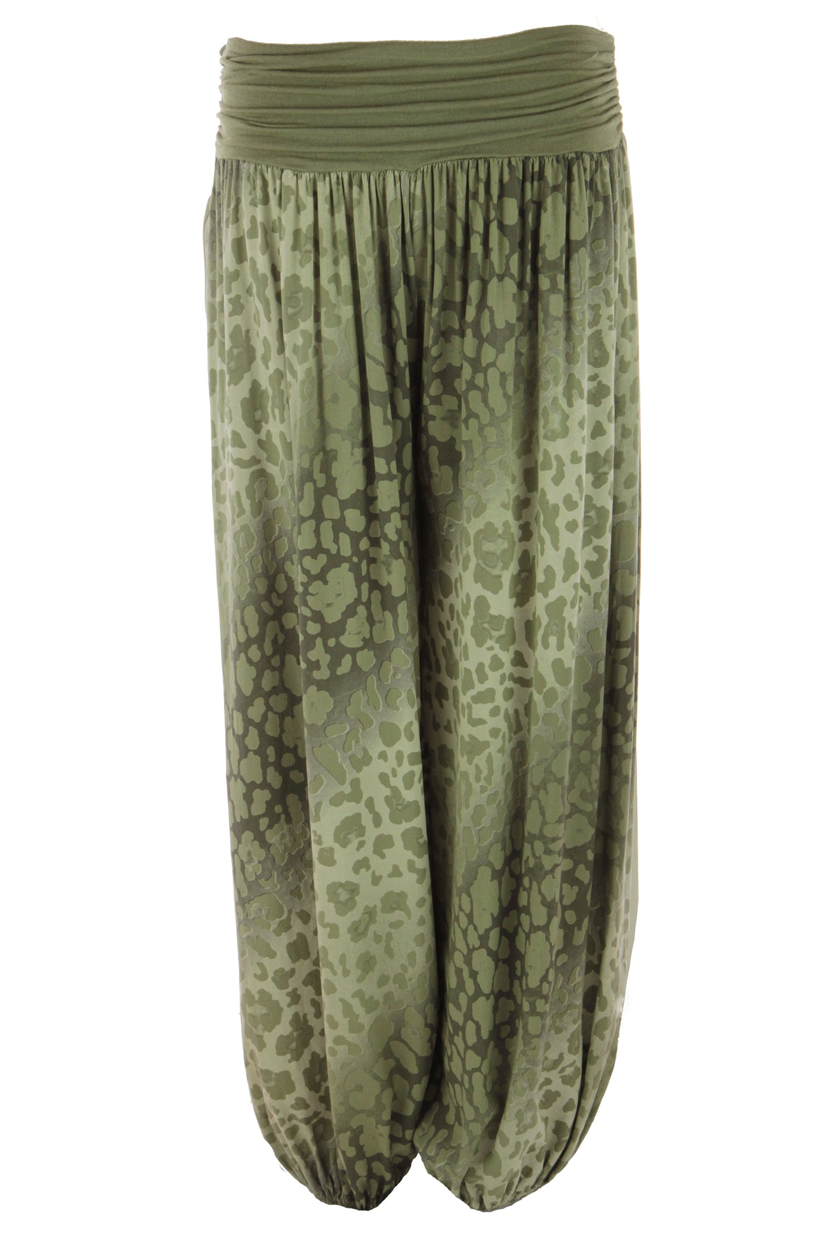 Abstract Leopard Print Harem Trouser