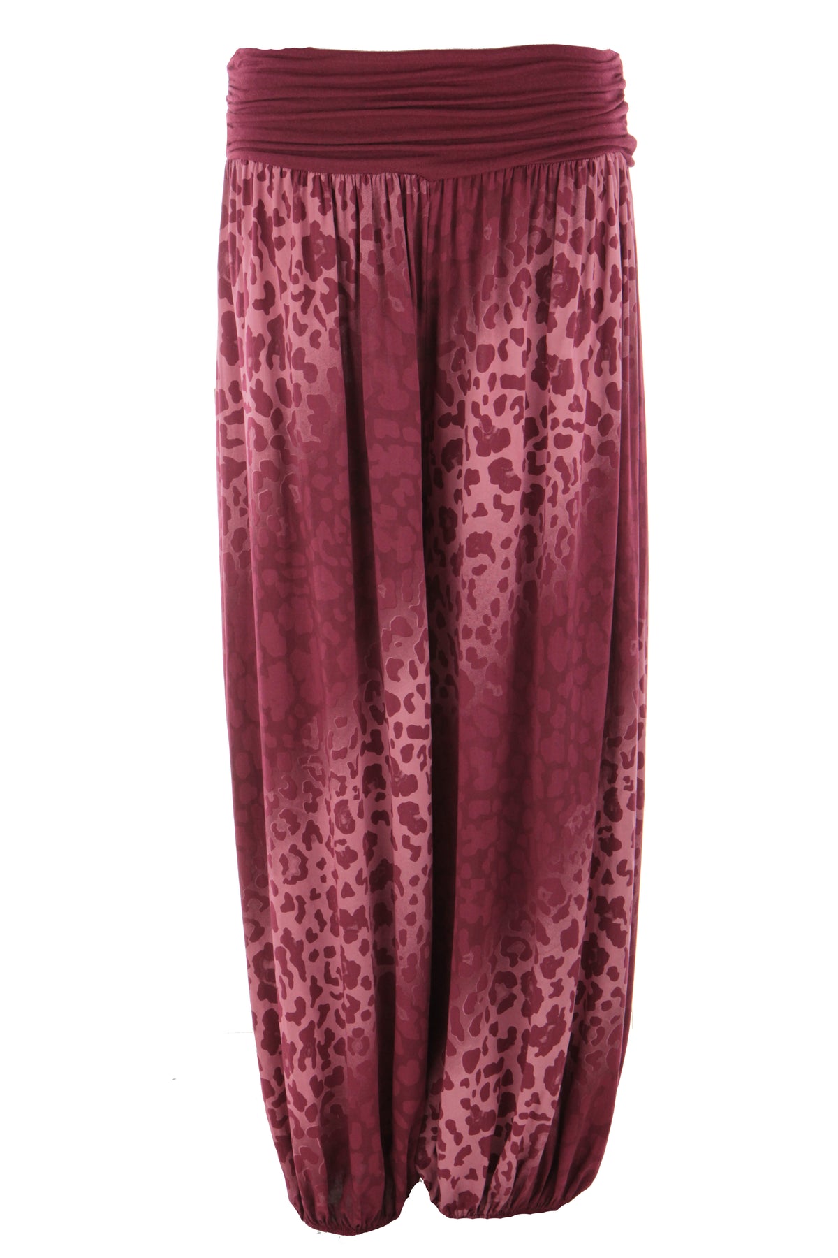 Abstract Leopard Print Harem Trouser