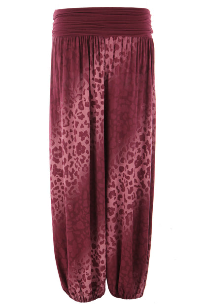 Abstract Leopard Print Harem Trouser