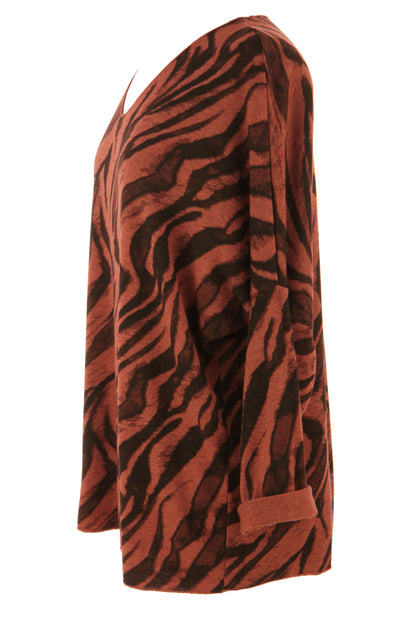 Zebra Print Lightweight Jumper